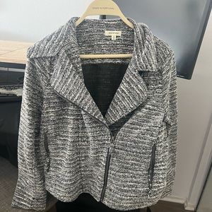 Max Studio black and white open jacket